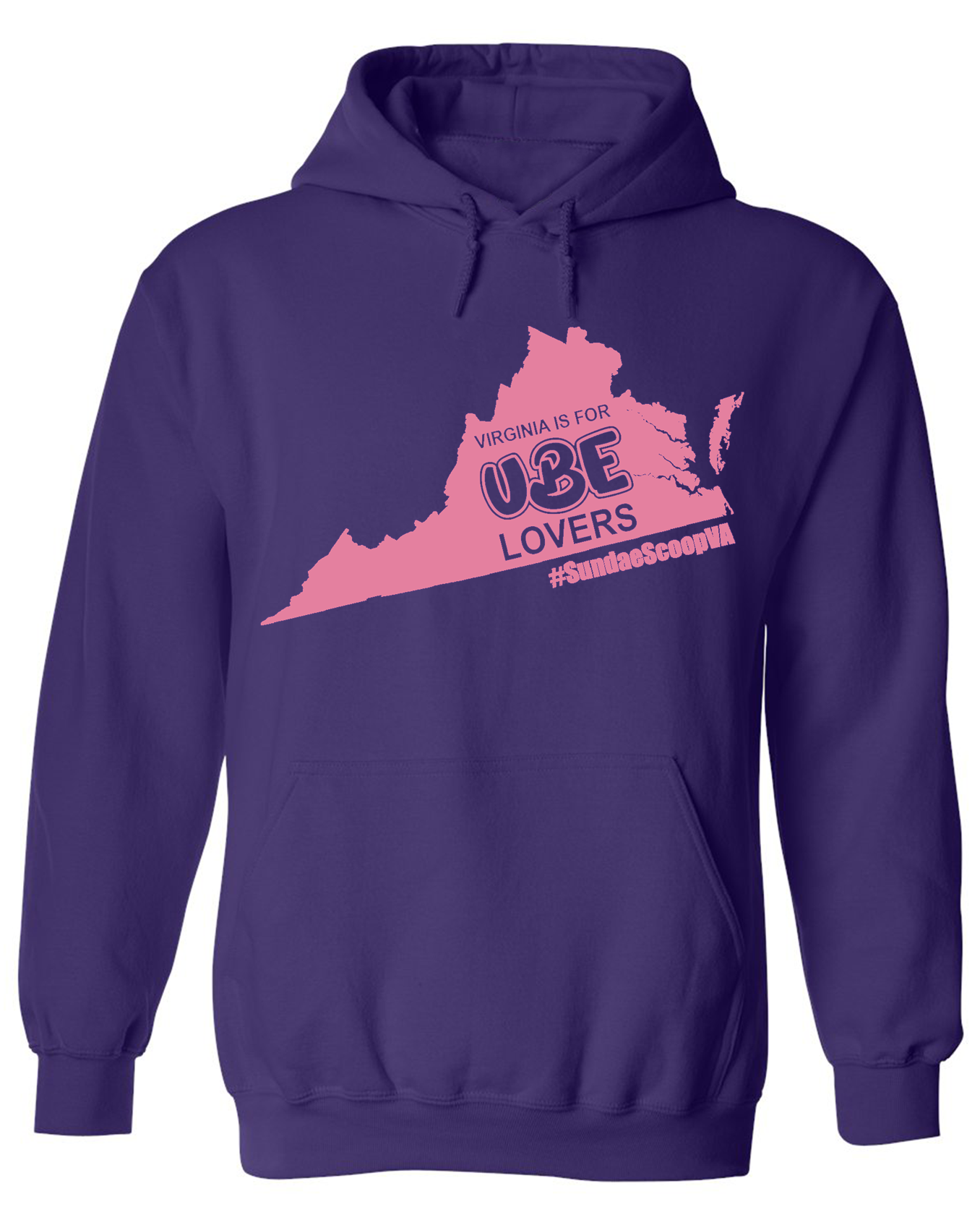 Sundae Scoop "Virginia Is for Ube Lovers" Hoodie – Cozy Ube Ice Cream Hoodie