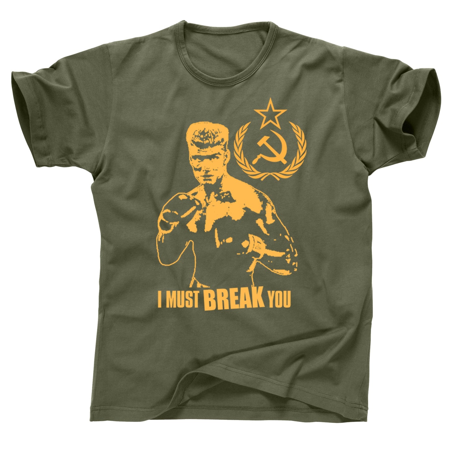 Ivan Drago I Must Break You Dolph Lundgren ROCKY Balboa 2 3 4 5 6 movie Sylvester Stallone The Expendables boxing gym Russian USSR t shirt
