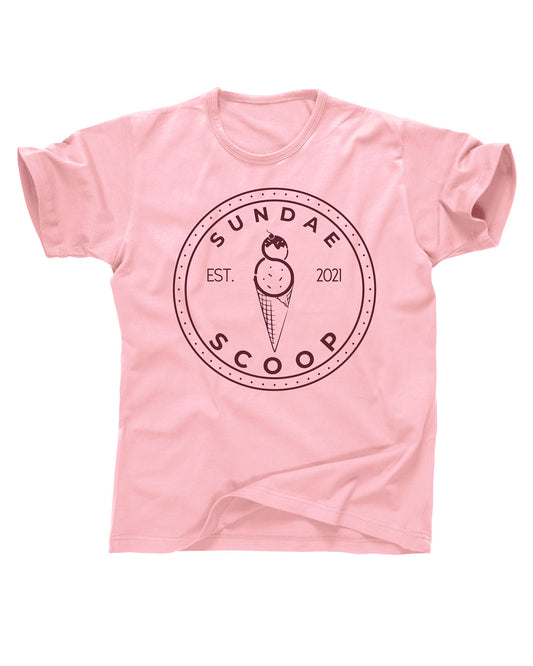 Sundae Scoop Logo T-Shirt – Pink Edition Ice Cream Lover Tee